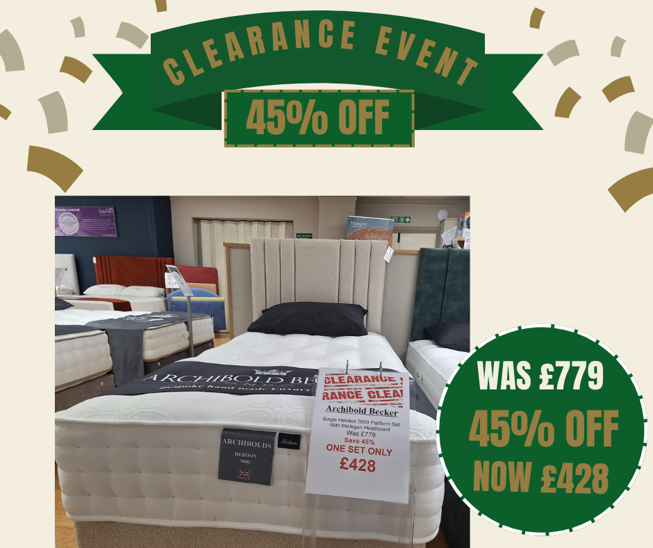 Single Hebden 5000 Divan Set With Headboard 